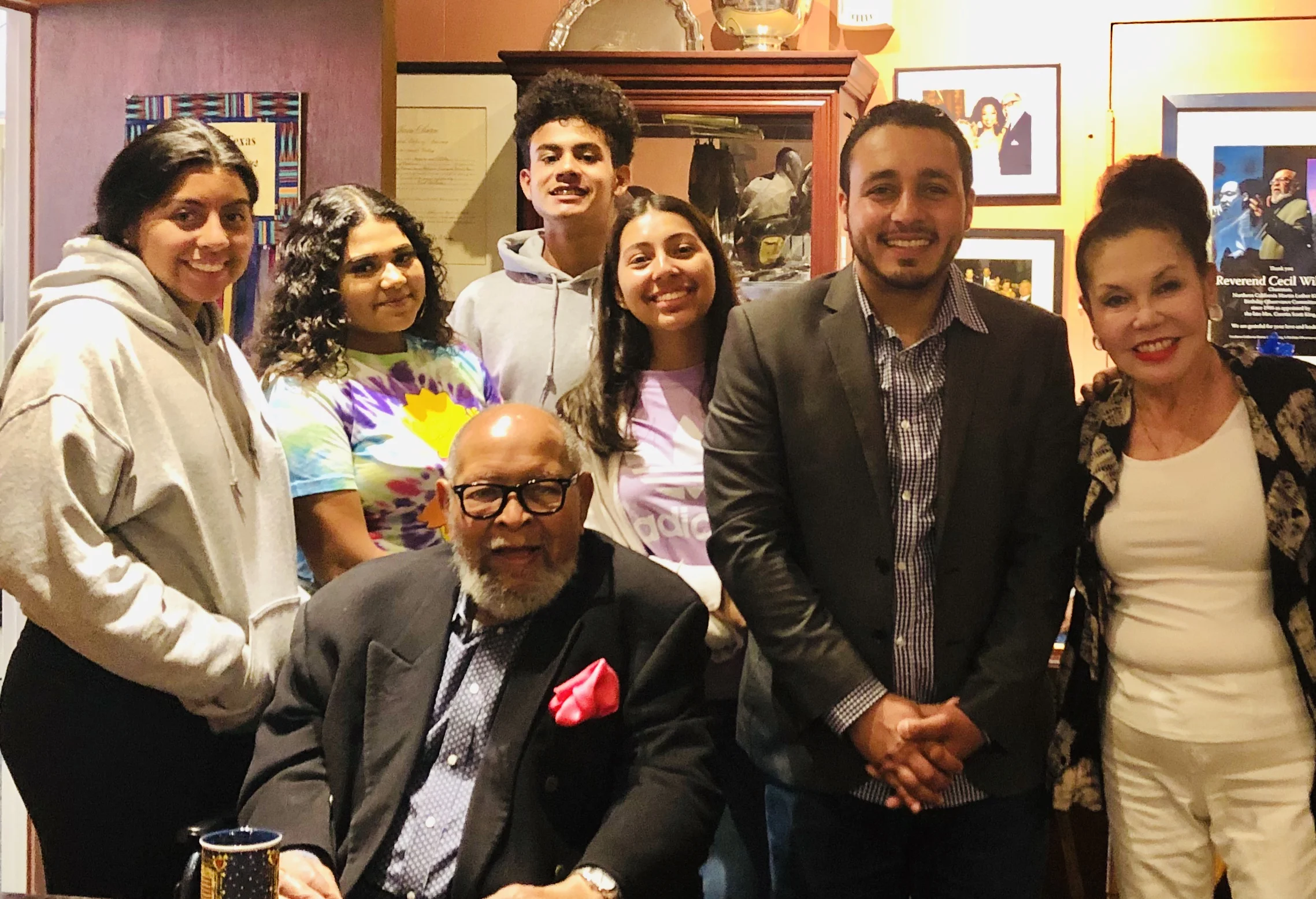After volunteering, Youth In Charge members were honored to meet the GLIDE Co-Founders, Reverend Cecil Williams and Janice Mirikitani.