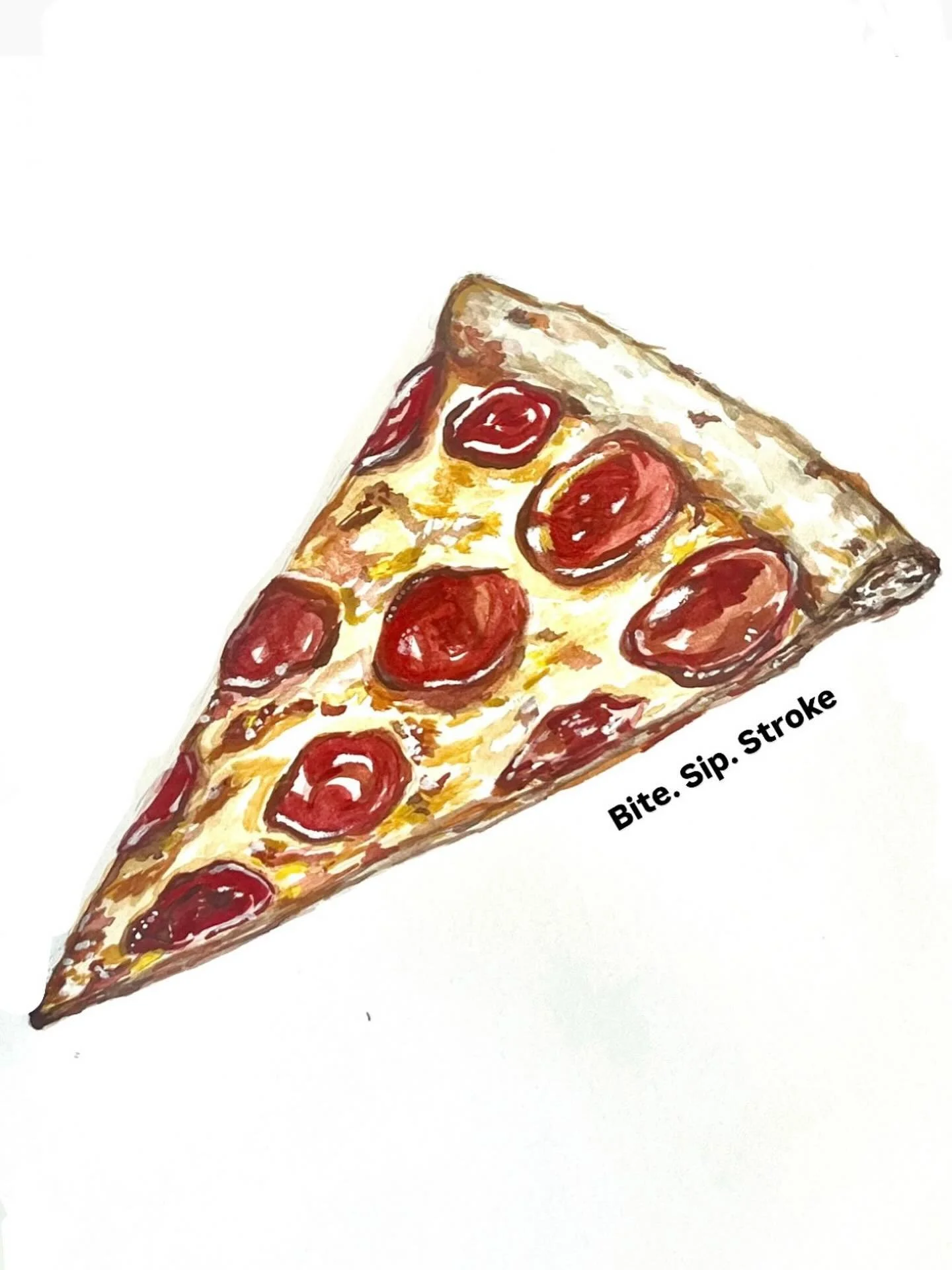 You ever look at a New York slice and think&hellip; yeah, that is art? Because I have.

If I can&rsquo;t eat pizza every day&hellip; I&rsquo;ll paint it instead

Zero calories, infinite satisfaction.
Also yes, I stared at a pepperoni slice for hours 