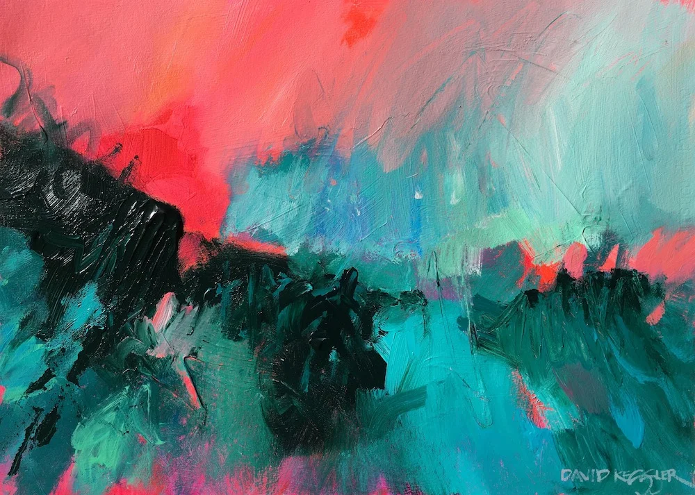 "Fire on the Mountain" 22x30 Acrylic on Paper