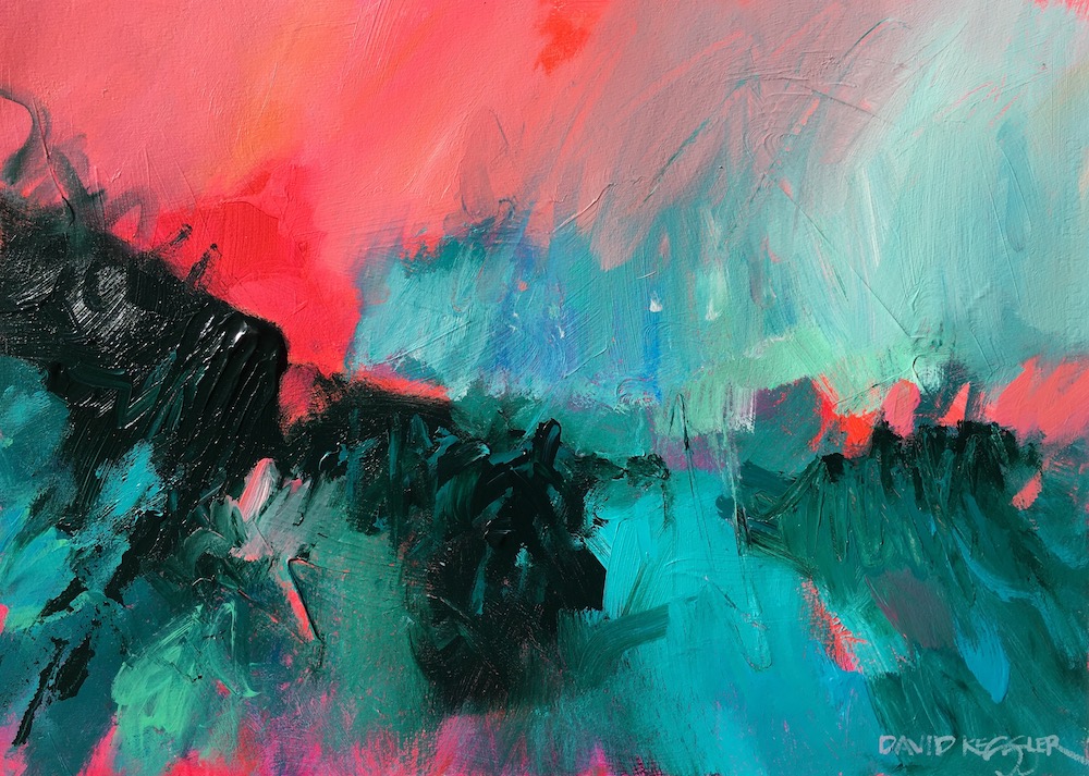 "Fire on the Mountain" 22x30 Acrylic on Paper