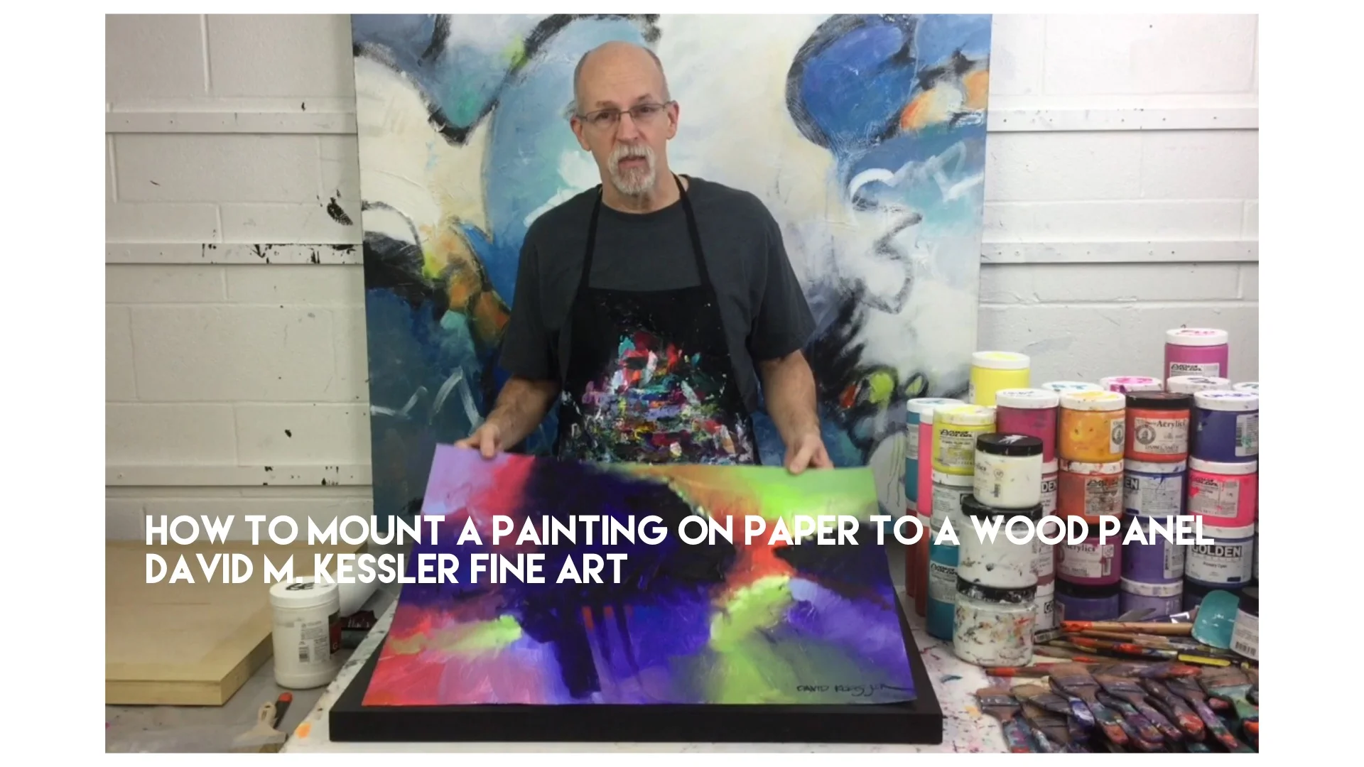 How to Mount a Painting on Paper to a Wood Panel