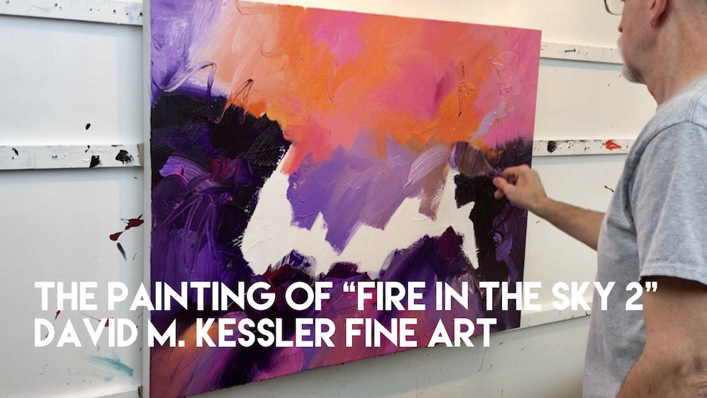 The Painting of "Fire in the Sky 2"