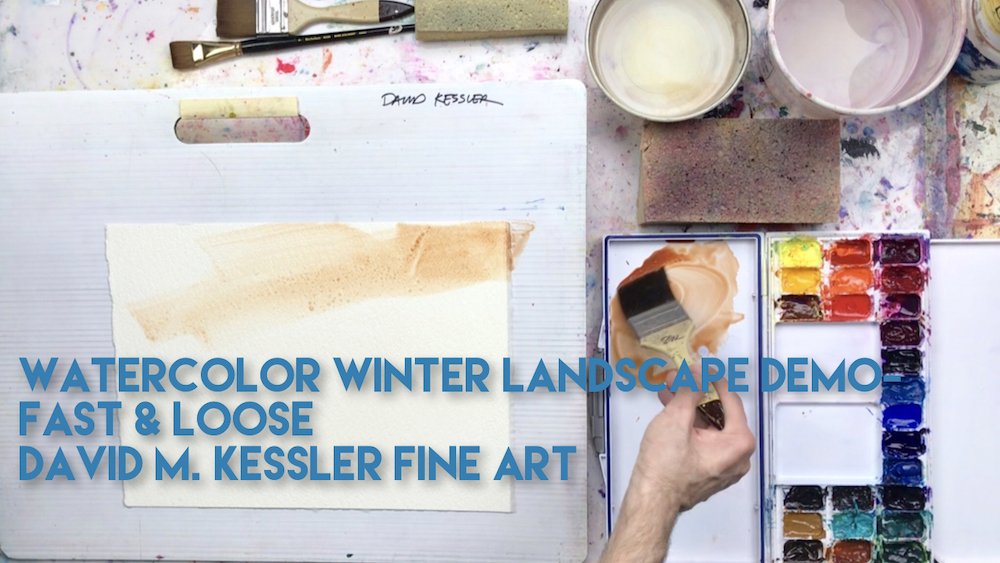 Watercolor Winter Landscape Demo-Fast and Loose