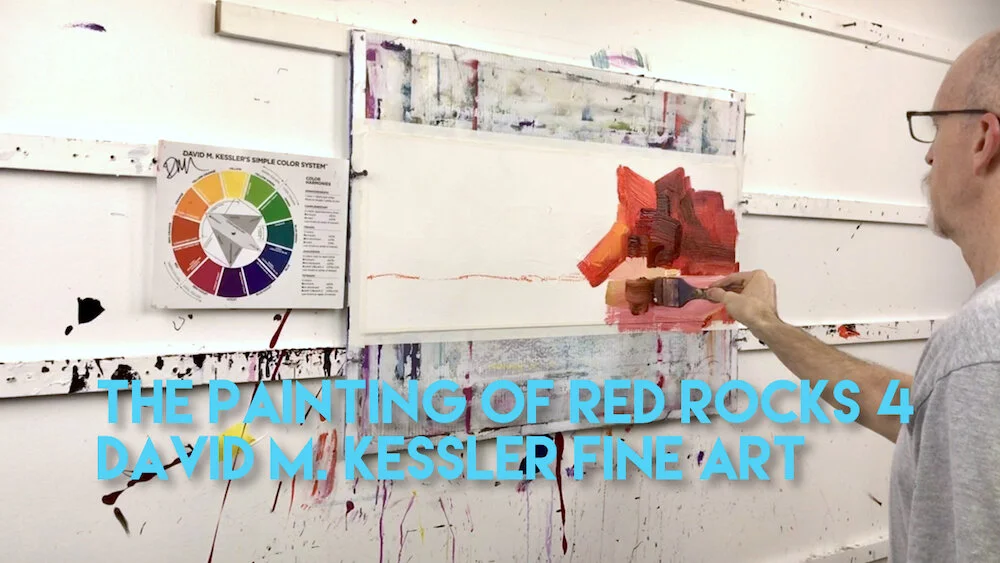 The Painting of "Red Rocks 4"