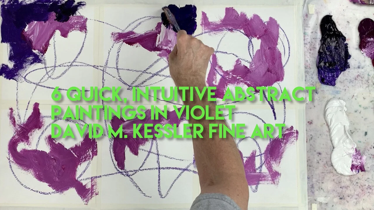 6 Quick, Intuitive Abstract Paintings in Violet