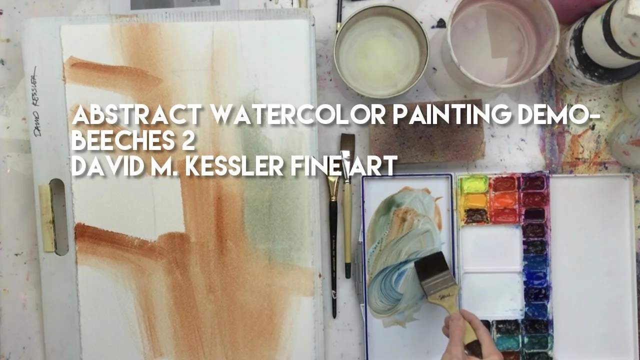 Abstract Watercolor Painting Demonstration
