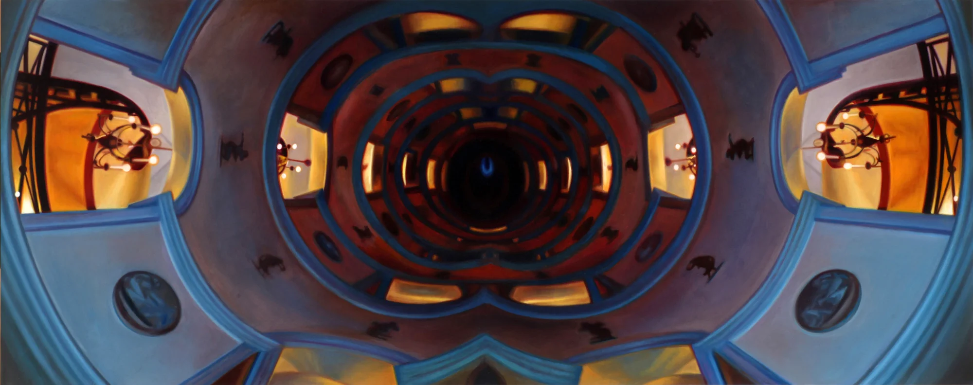 Circular Corridor Oil on panel 18" x 45" 2013