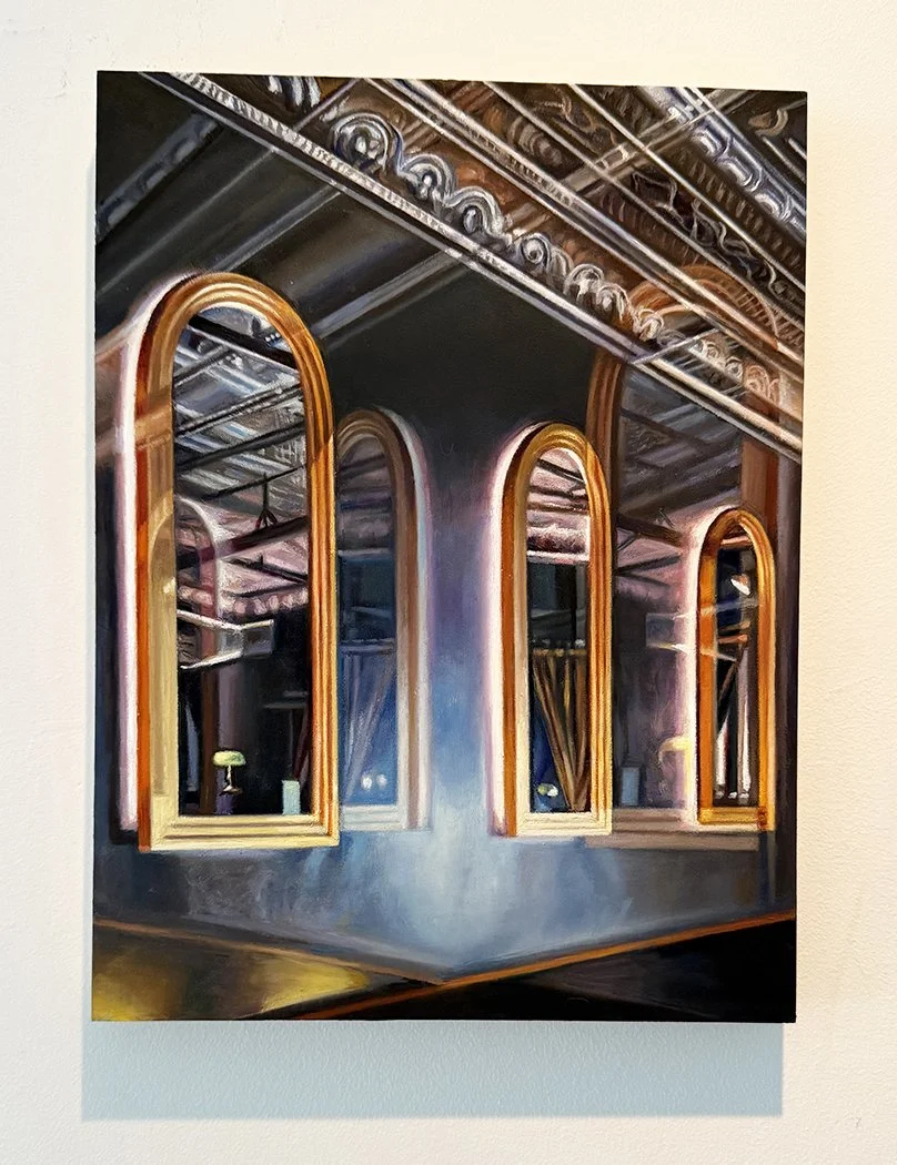   Oakland Bar II   Oil on hardwood panel  12” x 9”  2025 