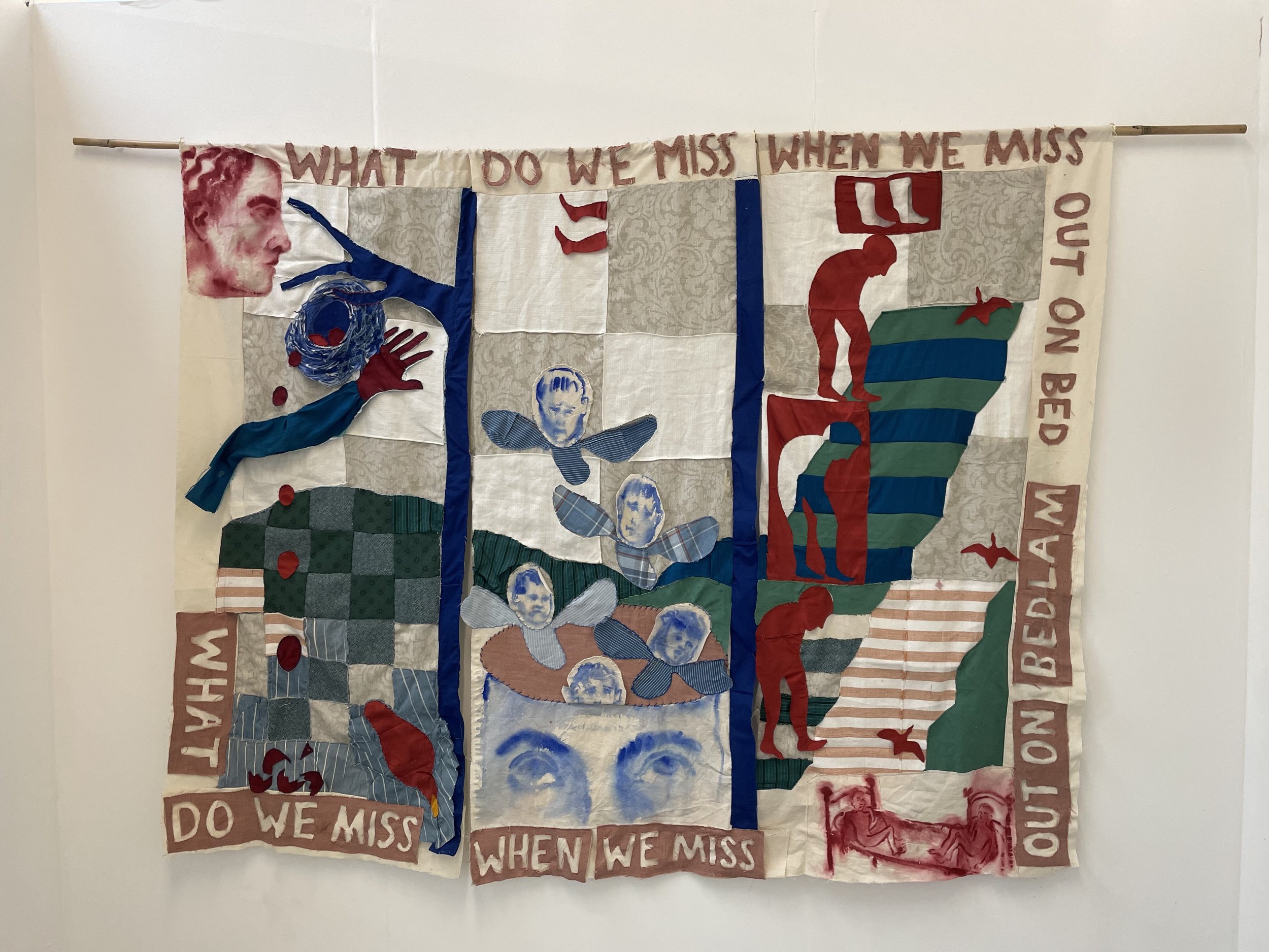 Miss out on bed_180x160cm_fabric ink and thread.jpeg