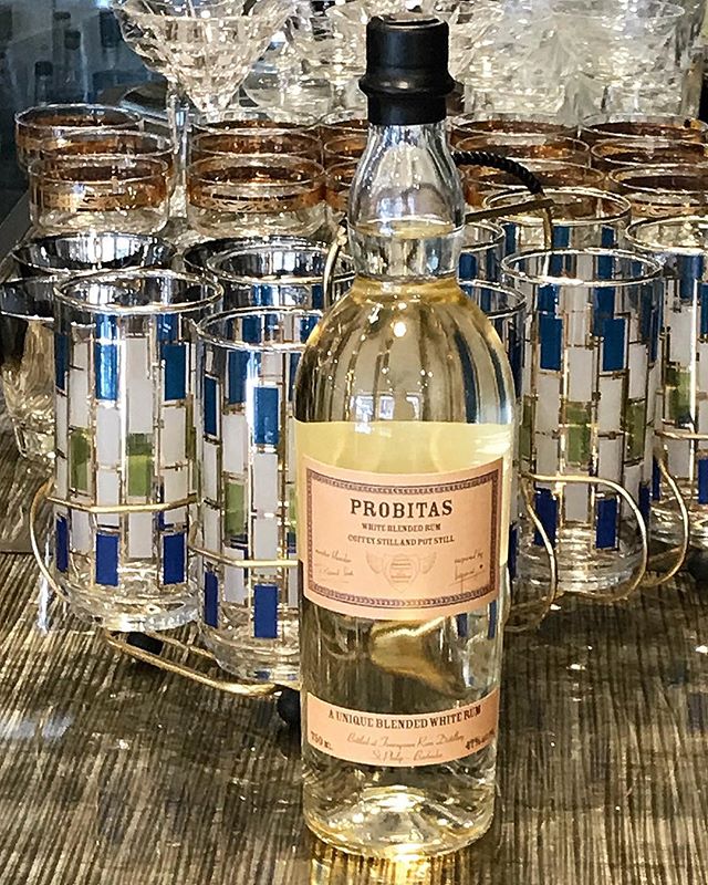 Probitas Rum.  One amazing offering from @foursquare_rum_distillery and @hampdenestaterum .  Aged and unaged Pot Still  and unaged Coffey  Still blended and bottled in the Caribbean.  Have a seat for this one.
#rum #foursquarerum #whiterum #noadditiv