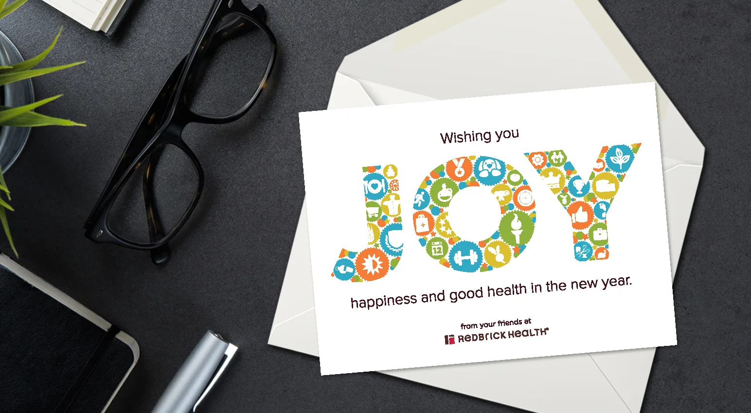 RedBrick Health JOY holiday card