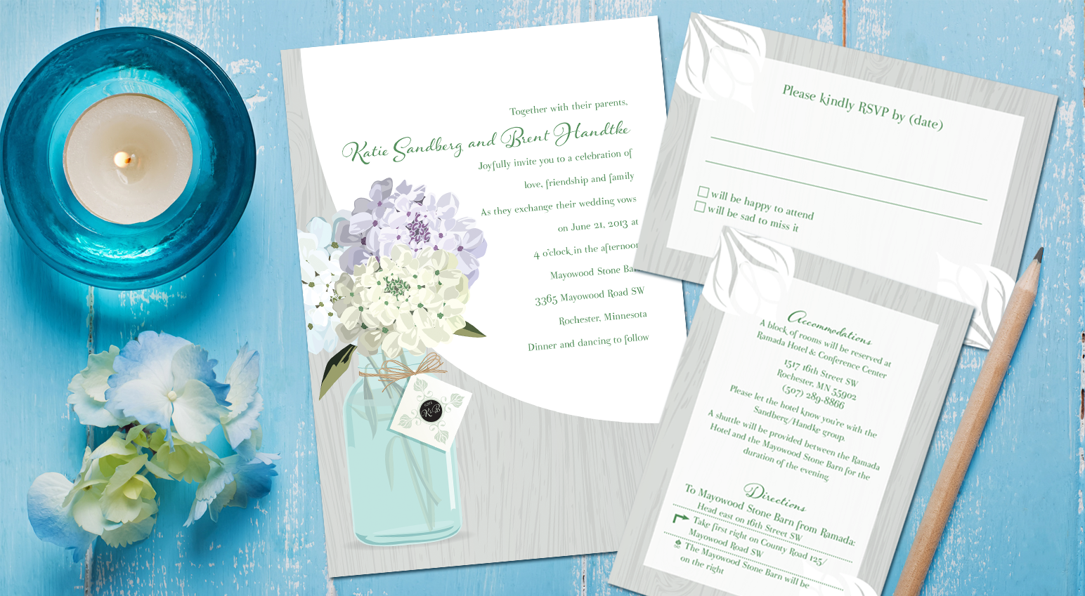Custom wedding Invitation