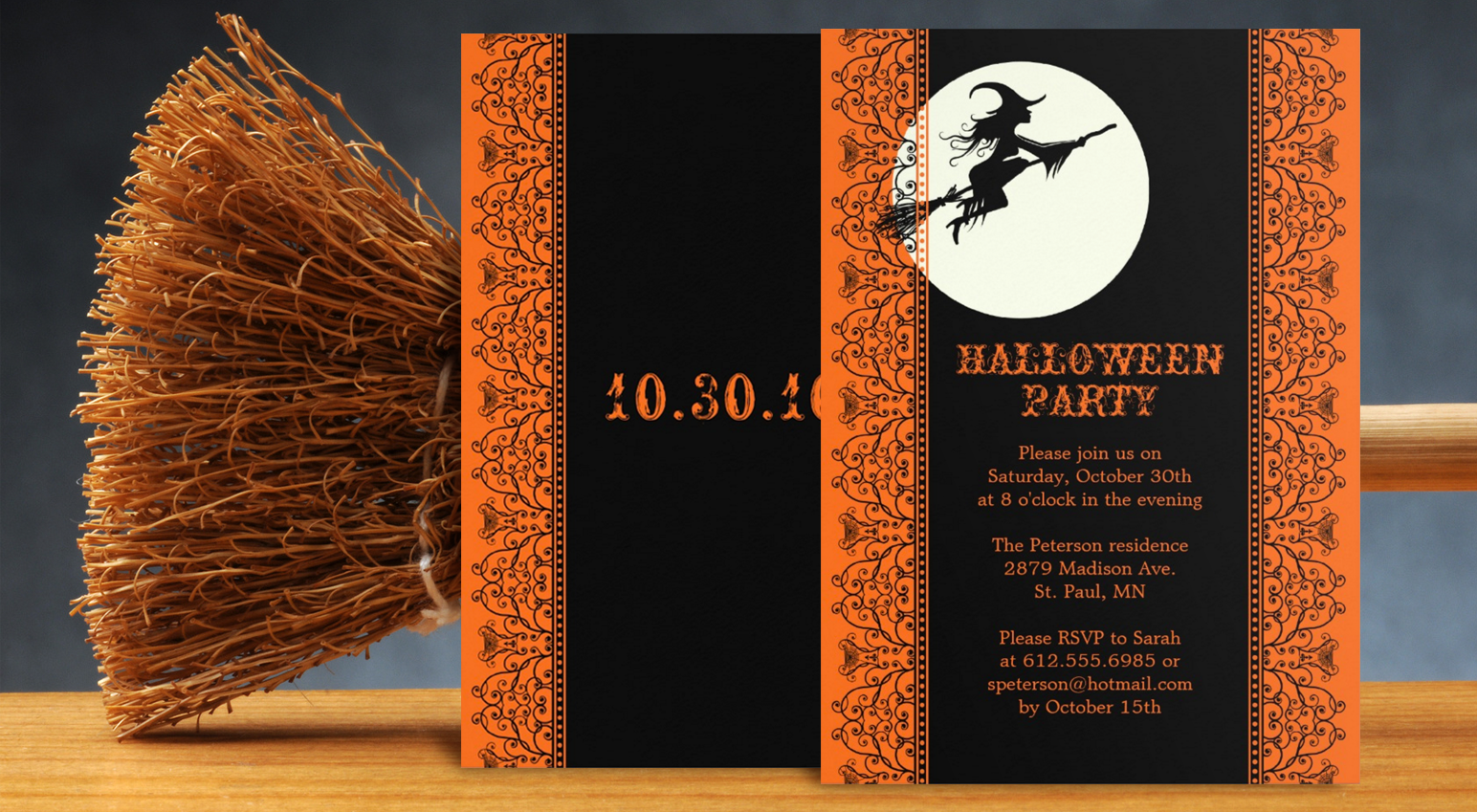 Print-on-demand Halloween Witch Party Invitation