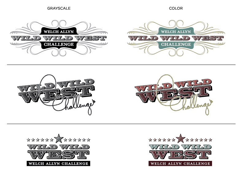 Wild Wild West Challenge logo concepts