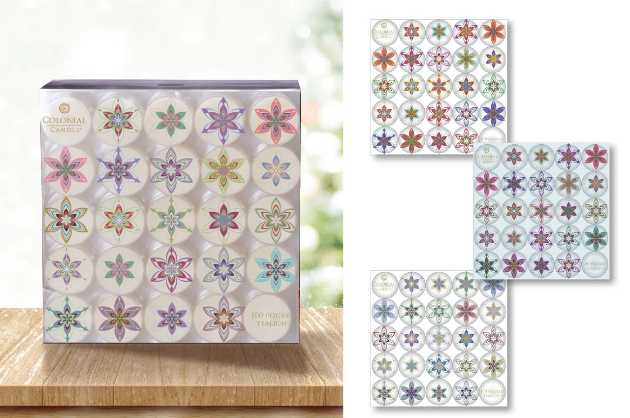 Concept for clear acetate tealight packaging for Costco