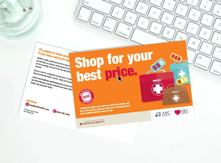 Consumerism postcard