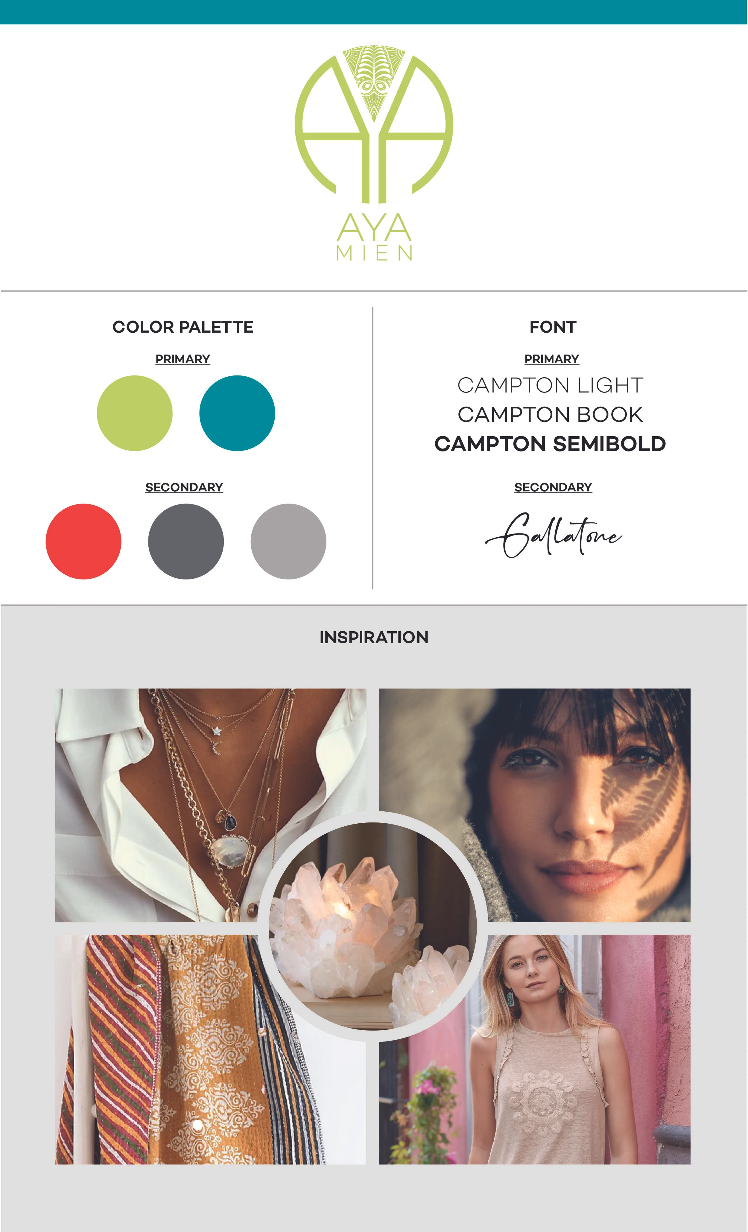 Aya Mien brand board