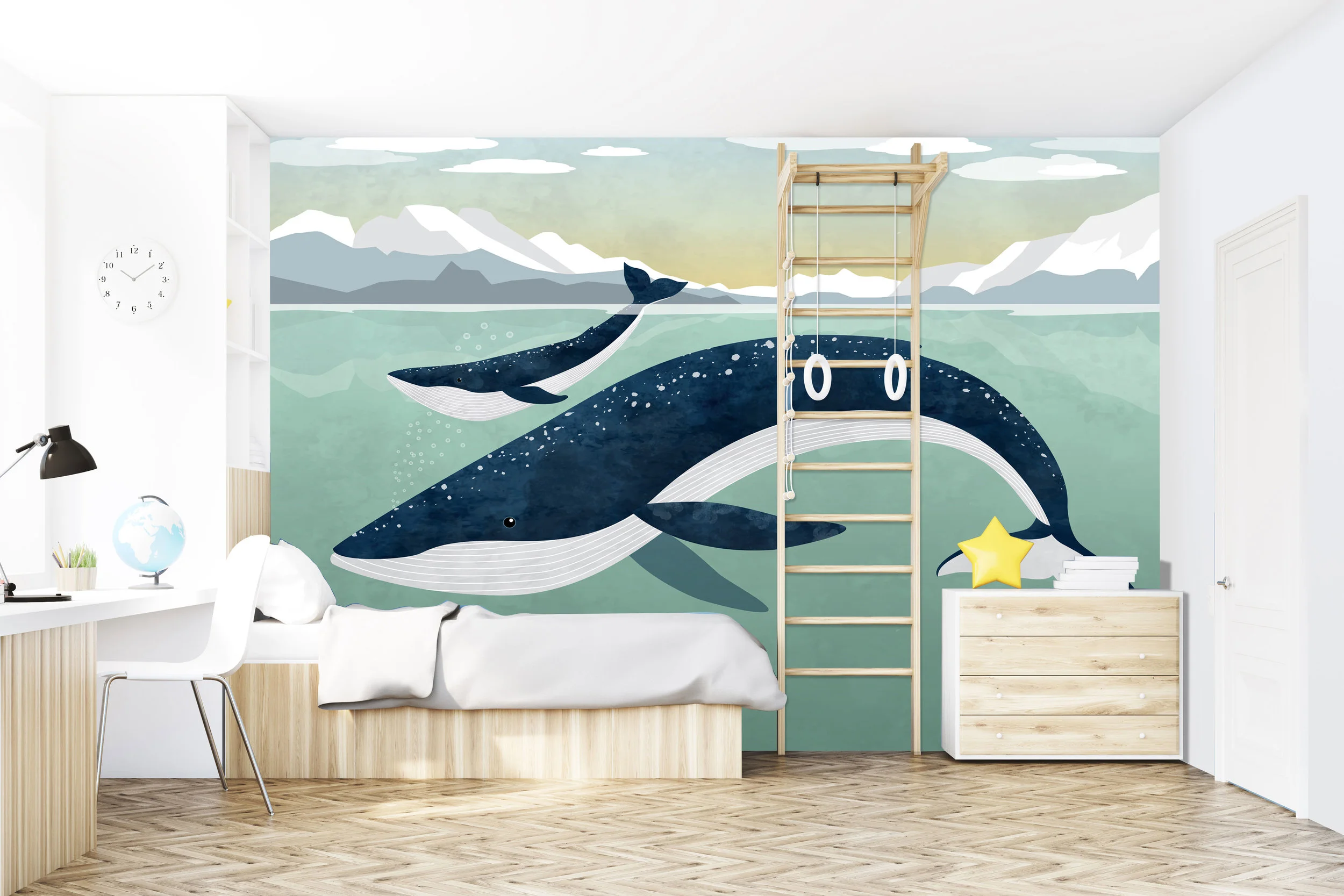 Print-on-demand children's wall mural