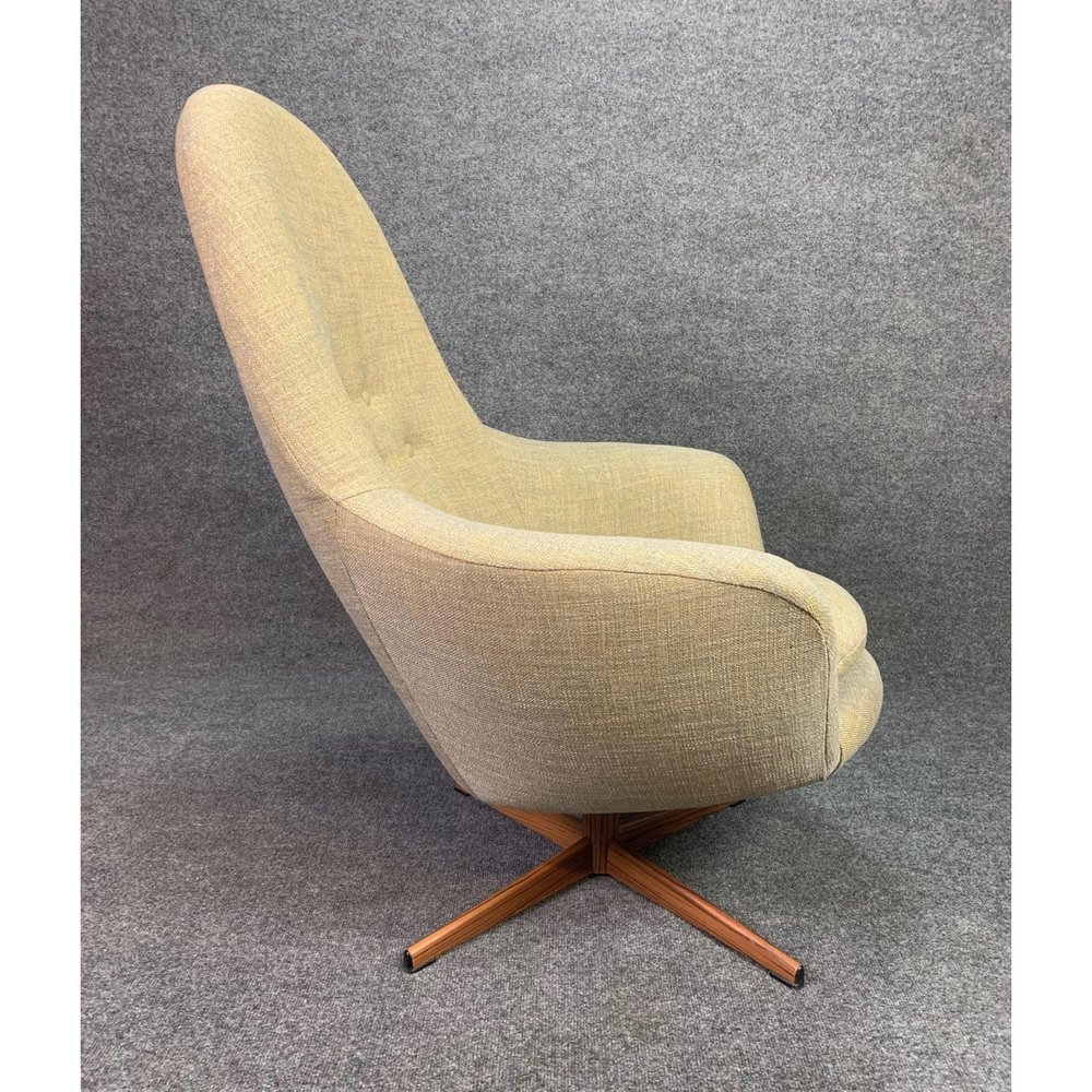 vintage danish mid century modern swivel lounge chair — aymerick modern