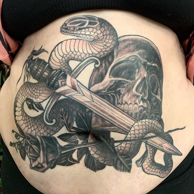 Thankful for your continuous support and dedication @ames827 .
.
.
#tattoo #tattooing #tattoos #tattooart #tattooartist #blackandgrey #blackandgreytattoo #realism #neotraditionaltattoo #neotraditional #skulltattoo #snaketattoo #minneapolis #mpls #mnt