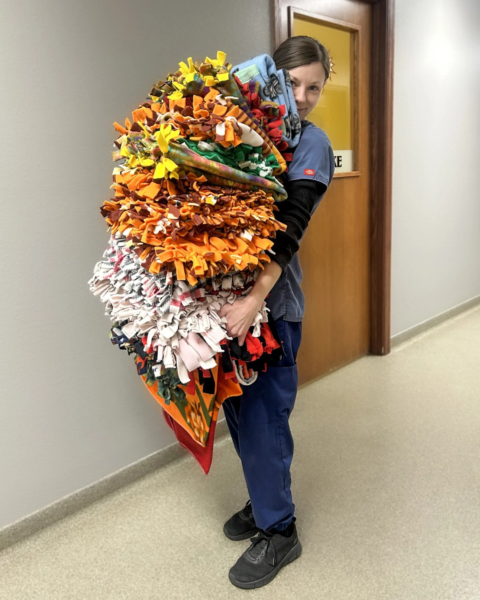 If we can carry everything in one trip... we have more time to pet the cats. 🤔 Happy deep clean day at The Babinski Foundation!