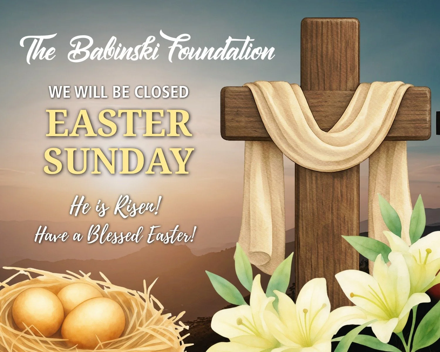 Just a reminder that our shelter will be closed tomorrow, Easter Sunday. We wish you a happy day spent with loved ones. We look forward to seeing you when we reopen on Tuesday. 🙏