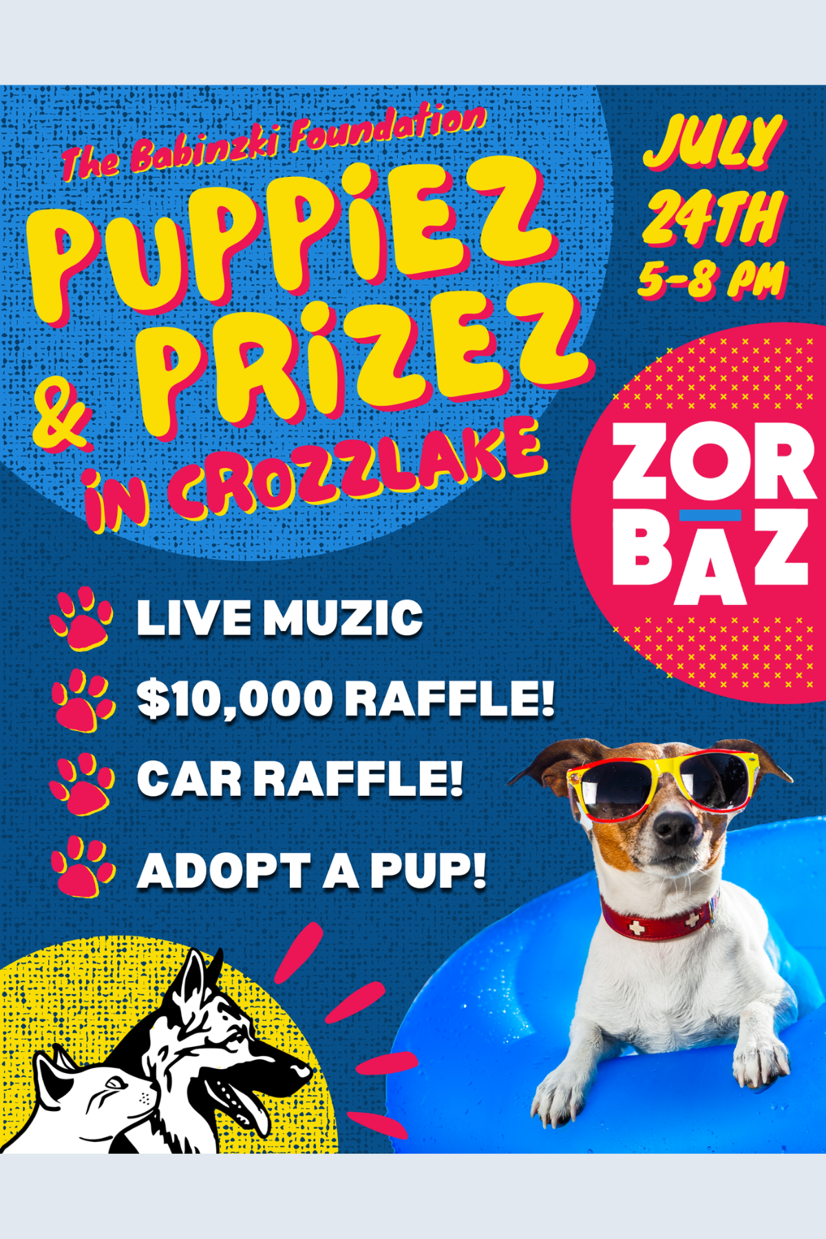 Puppiez &amp; Prizez on Crozz Lake! July 24th