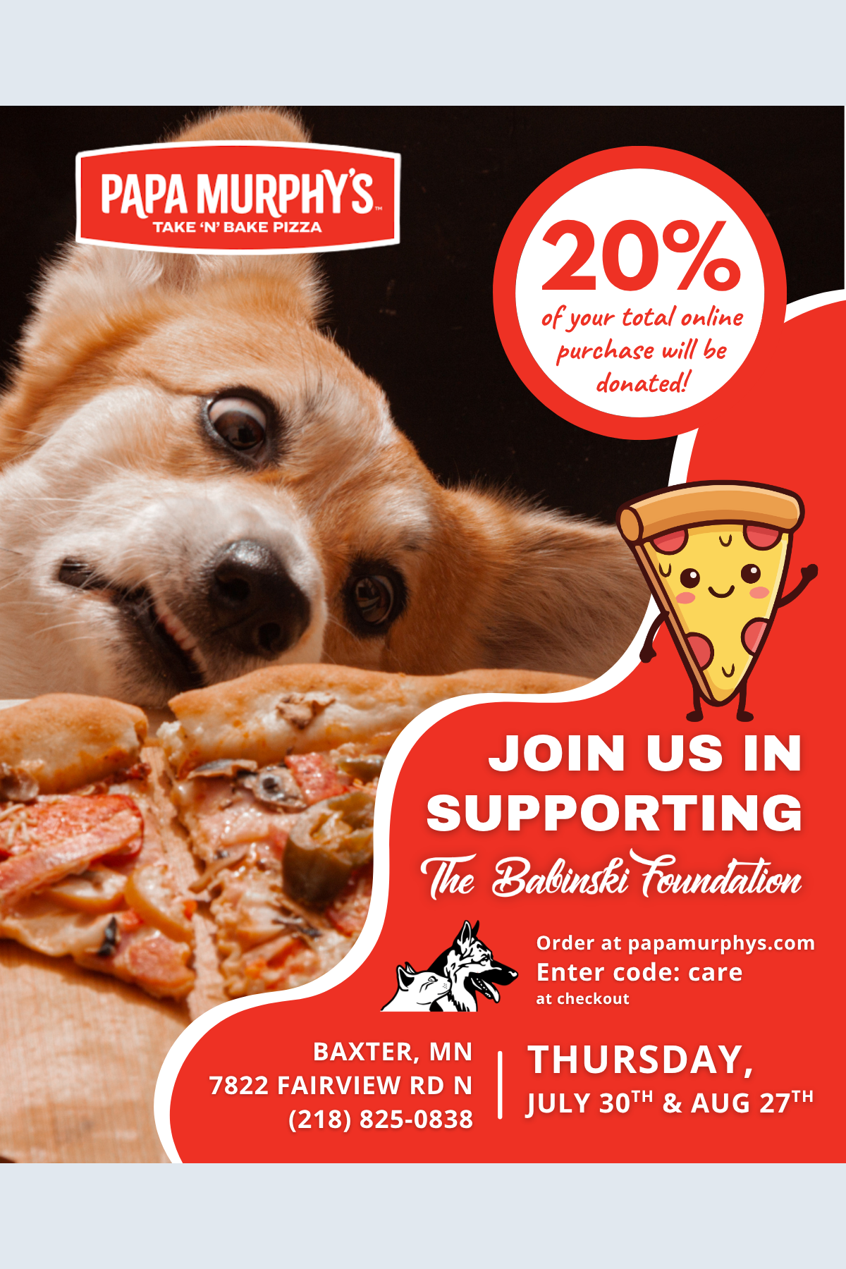 Puppies &amp; Pizza Fundraiser!