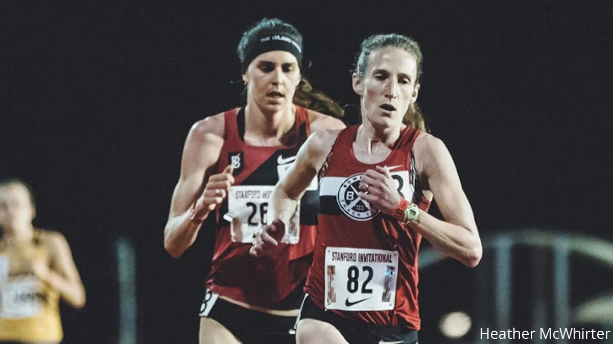 Carrie competing in the 2018 Payton Jordan 10,000m where she ran under 32 minutes for the first time.
