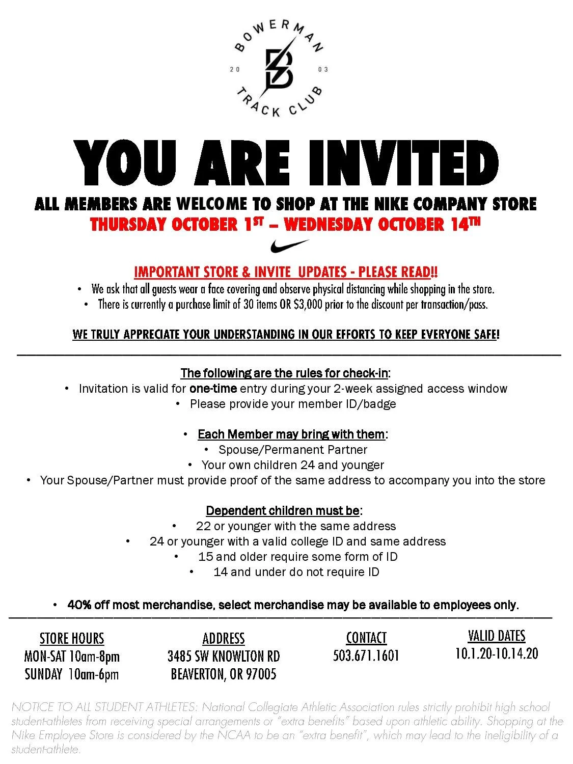 nike associate discount