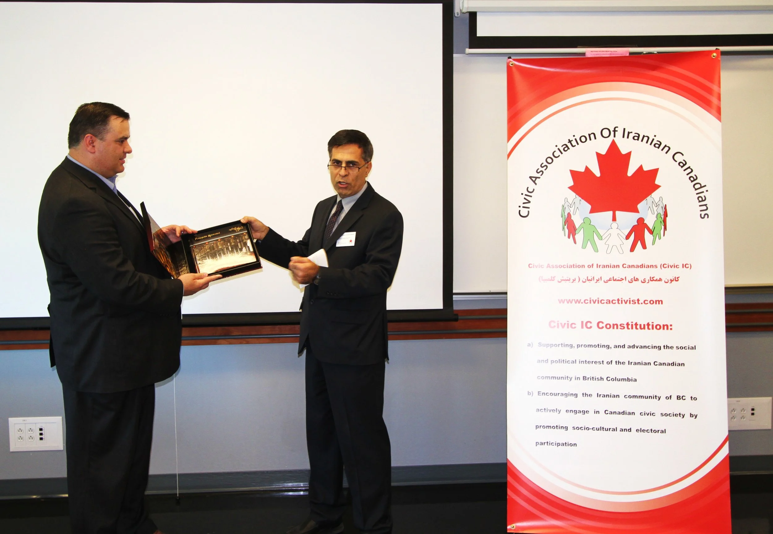 Minister Moore with Iranian community, Oct 6, 2012