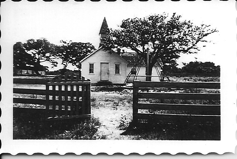 Schoolhouse facade with fence 1940s.jpeg