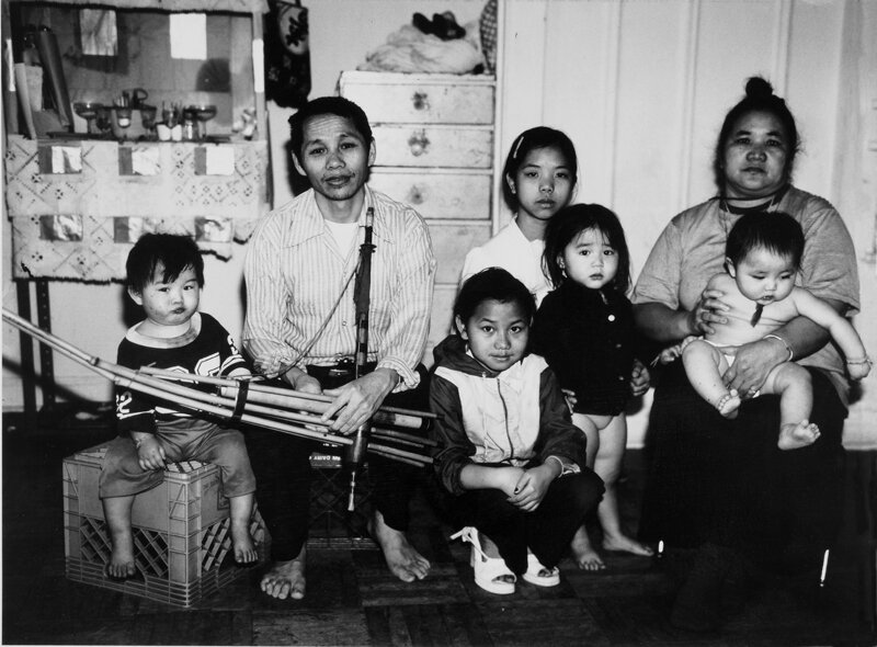 Joua Yang, Dia Lee & family. Chicago, IL 1983