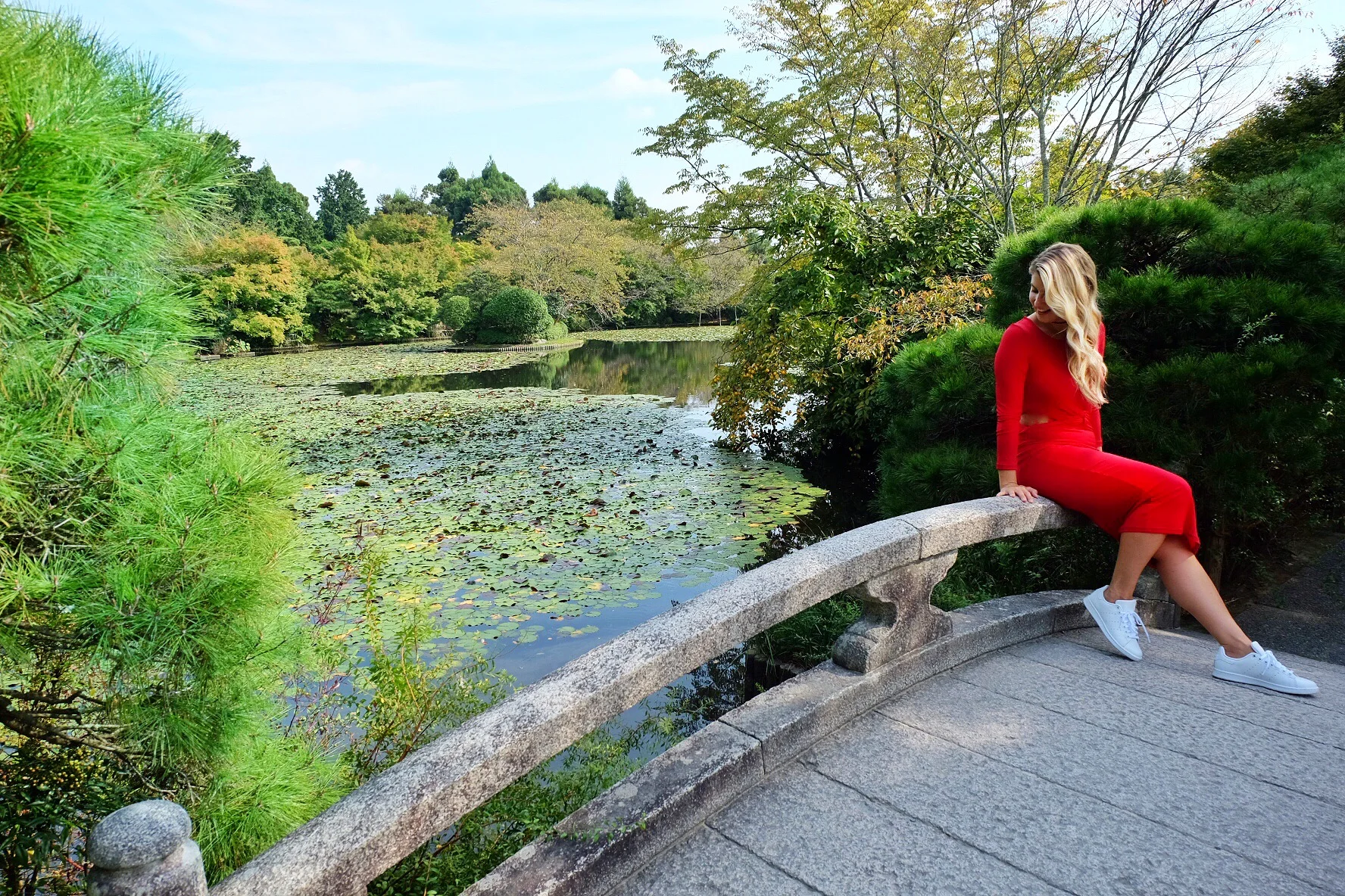 Feeling zen in a Japanese garden