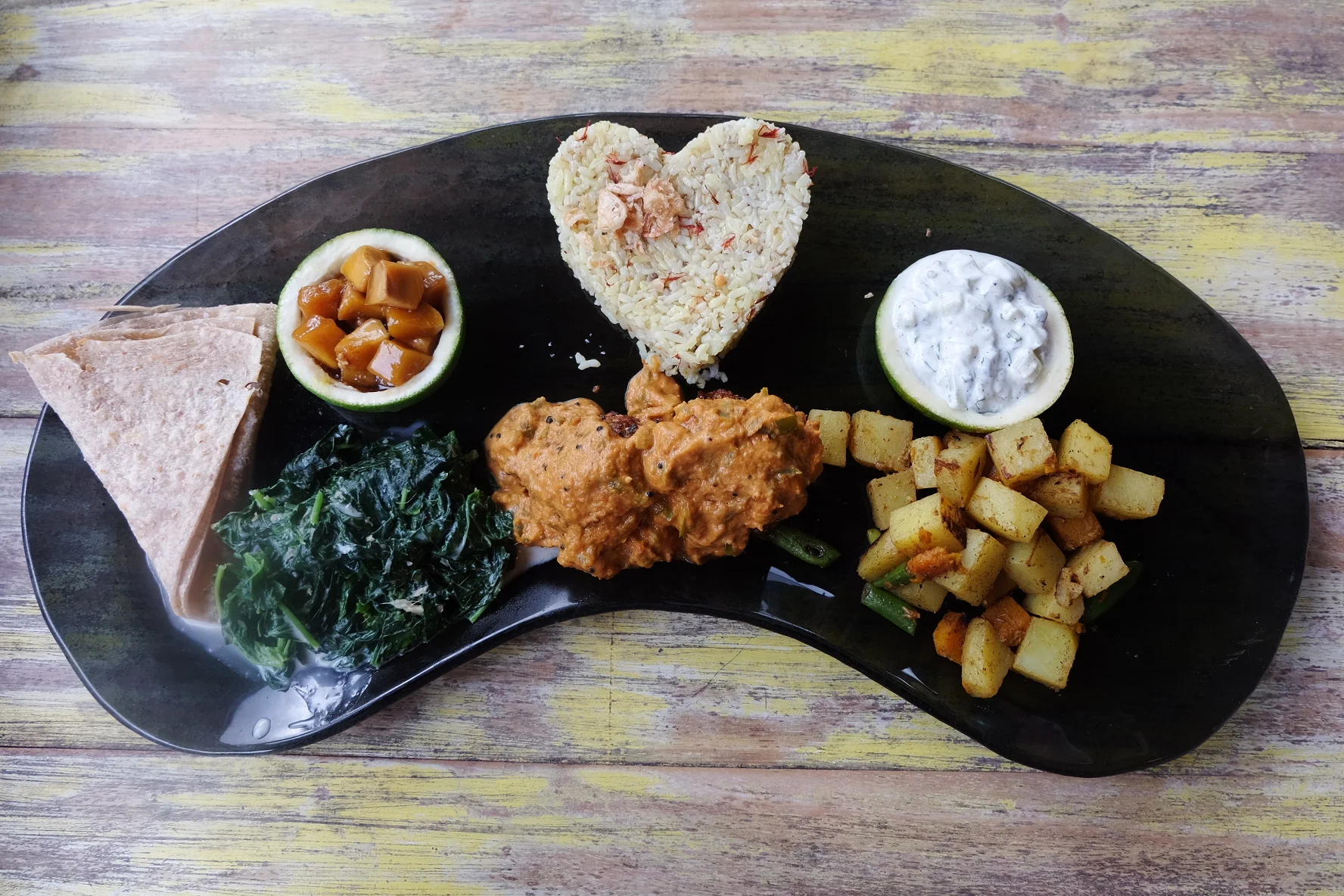 Indian Platter at Clear Cafe, Ubud