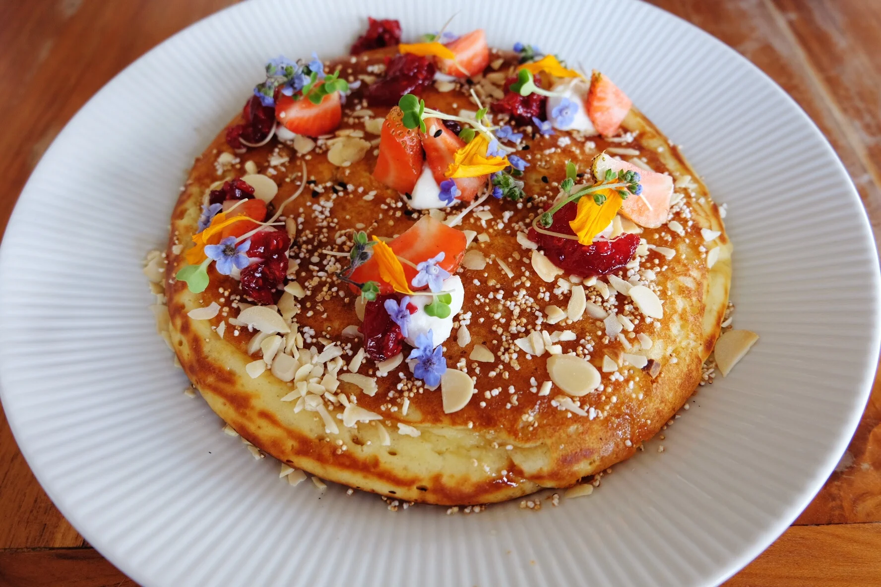 Fluffy Buttermilk Pancake at Watercress, Ubud