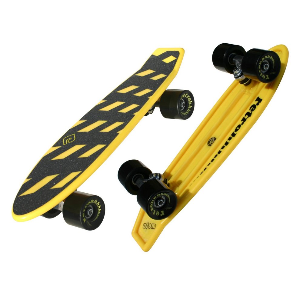 Atom Mini Retroh Molded Skateboard Yellow, 21.5-Inch