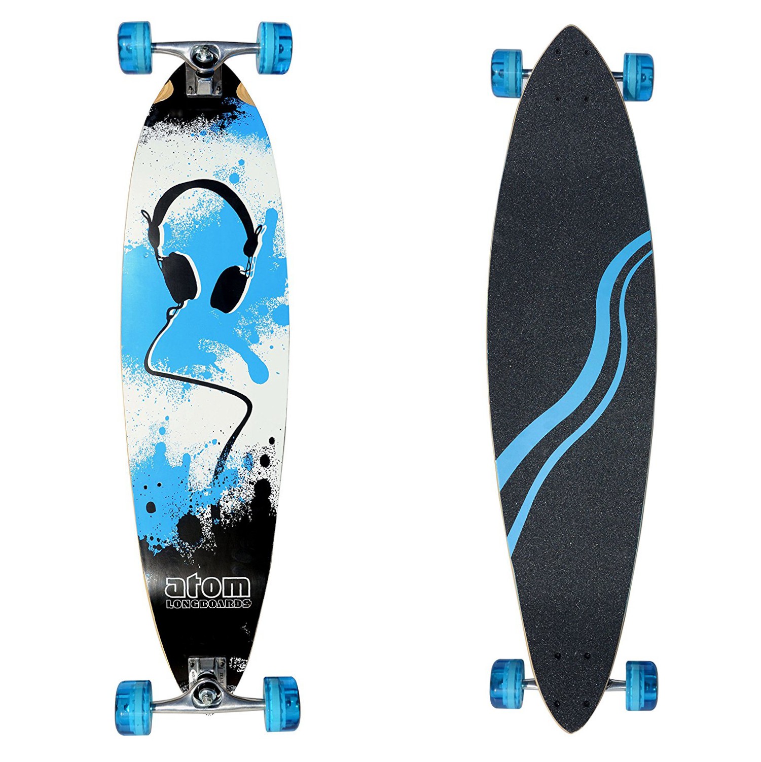 91005 - Atom Lowrider Longboard - 39 Inch (Blue Headphones)