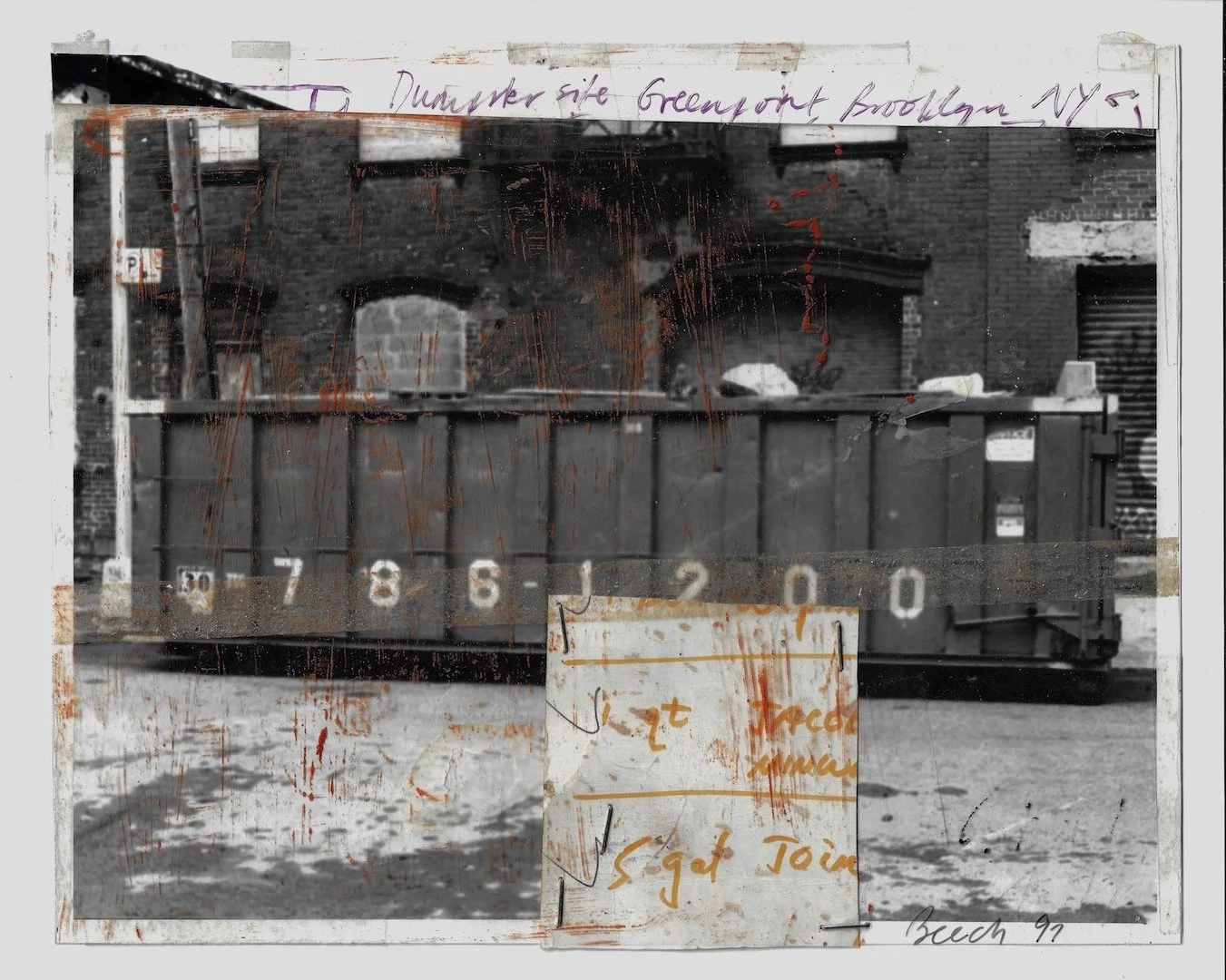  Dumpster Site Greenpoint                                                                  Brooklyn                                                                                                           1997                                        