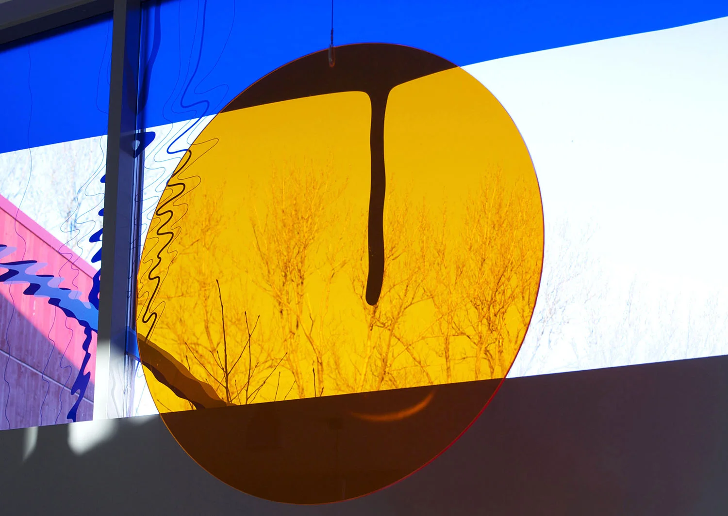 Vannspill2013Digital tegning, UV-blekk på film og farget pleksiglass