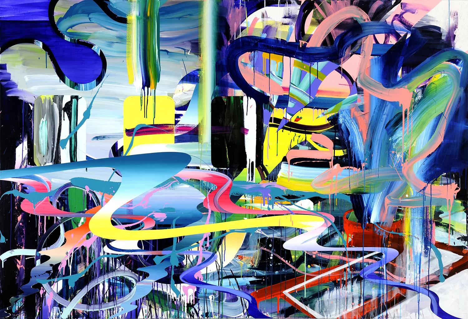 Avgang før dagen gryr 2010 Akryl på lerret 150 x 220 Collection: Stavanger Art Museum (MUST)