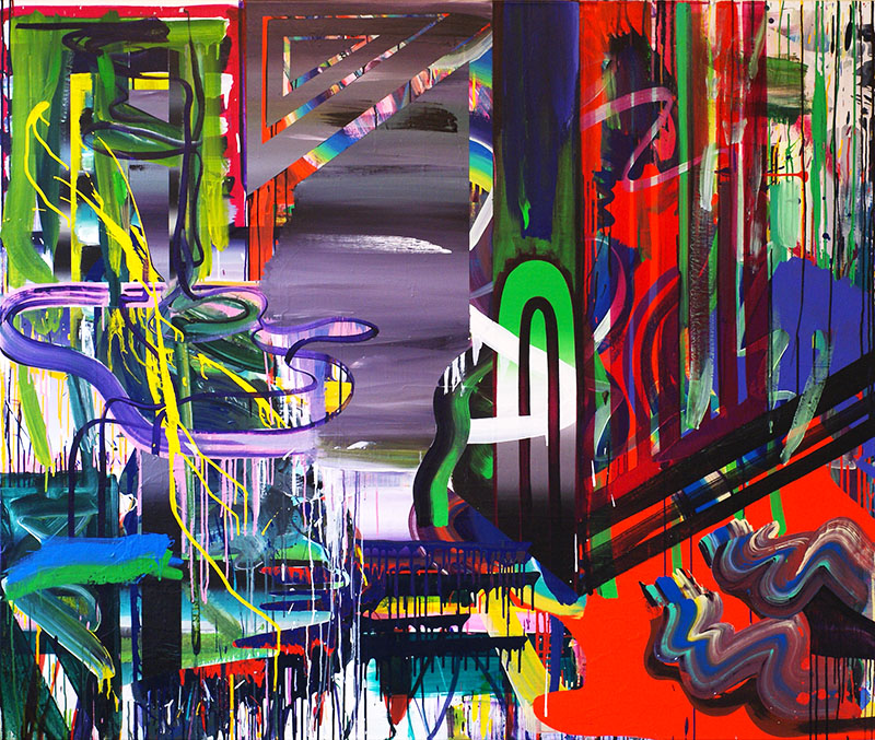 Nature Breaking Through 2010 Acrylic on canvas 169 x 190 cm