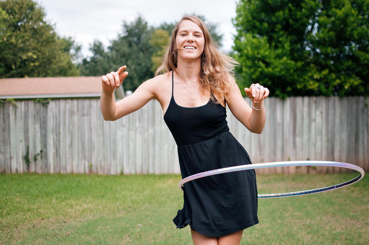 Jo is a photographer and photo editor. She has started hula hooping because it’s a fun, easy way to help curb stress and anxiety. Her photo was taken at her house. “If you were to drive to work, it’s another step in the daily grind. The train takes away that stress of sitting in traffic.”