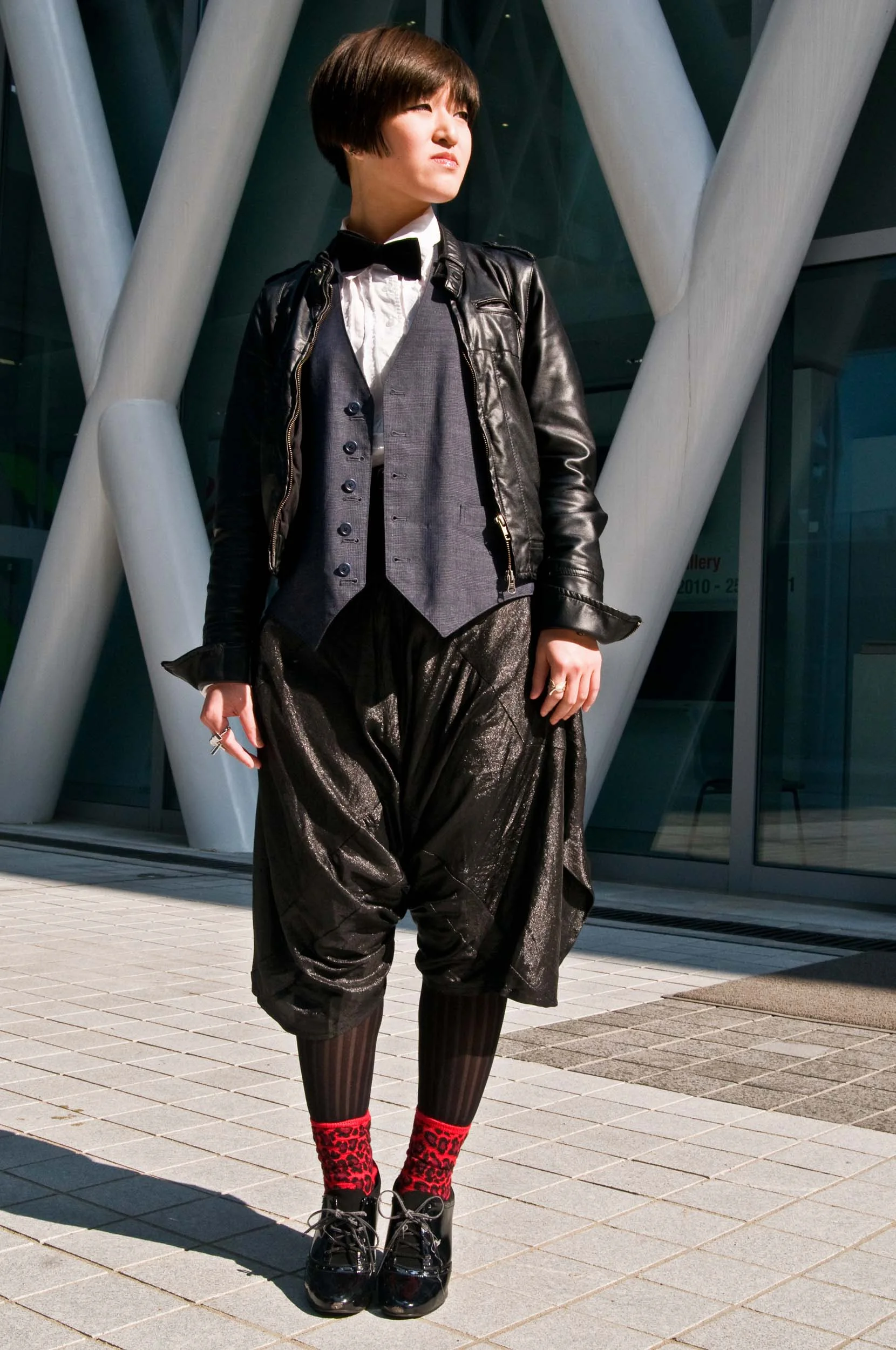 Sum, Fashion Design and Product Development "I bought my shorts because they have a nice cut, like a box, and have 3D dimension. My look today is nice gentleman. I wanted to dress colorful today, but I put on a bowtie and knew my look would be gentleman."