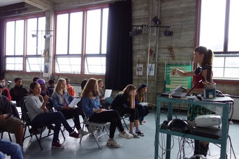 Christine Marie in the classroom