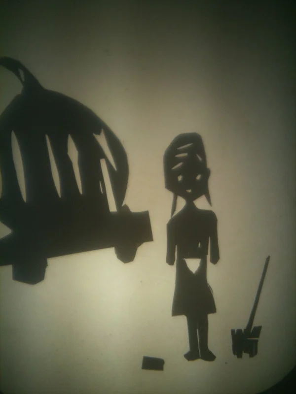 Shadow puppet scene