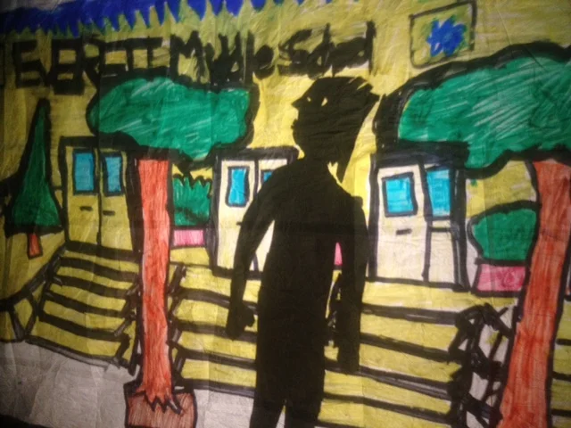 Everett MS student shadow play performance