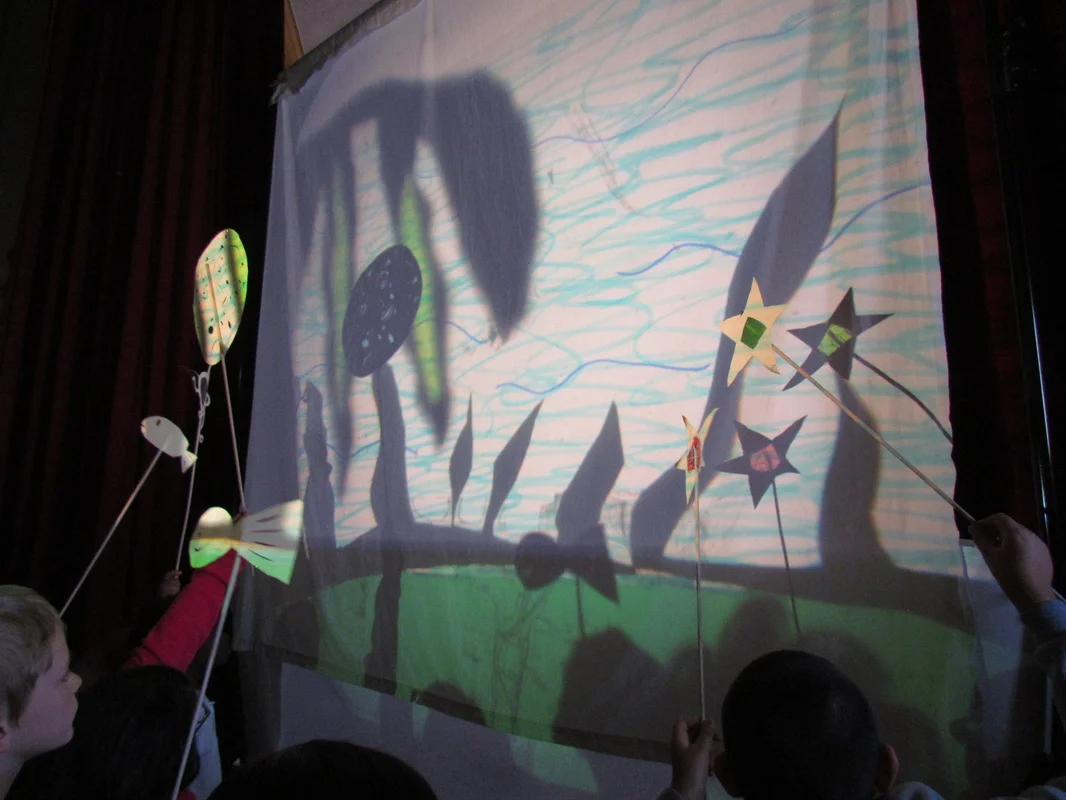 Leonard Flynn student shadow play backstage