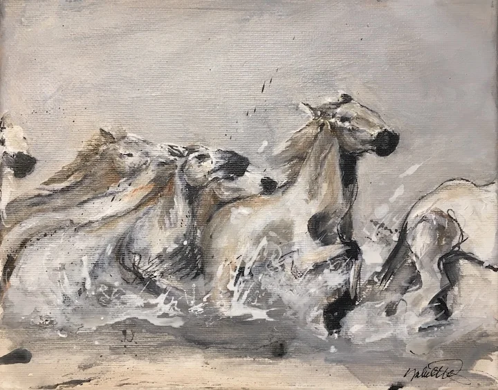 8 x 10 in ink and gesso on canvas SOLD