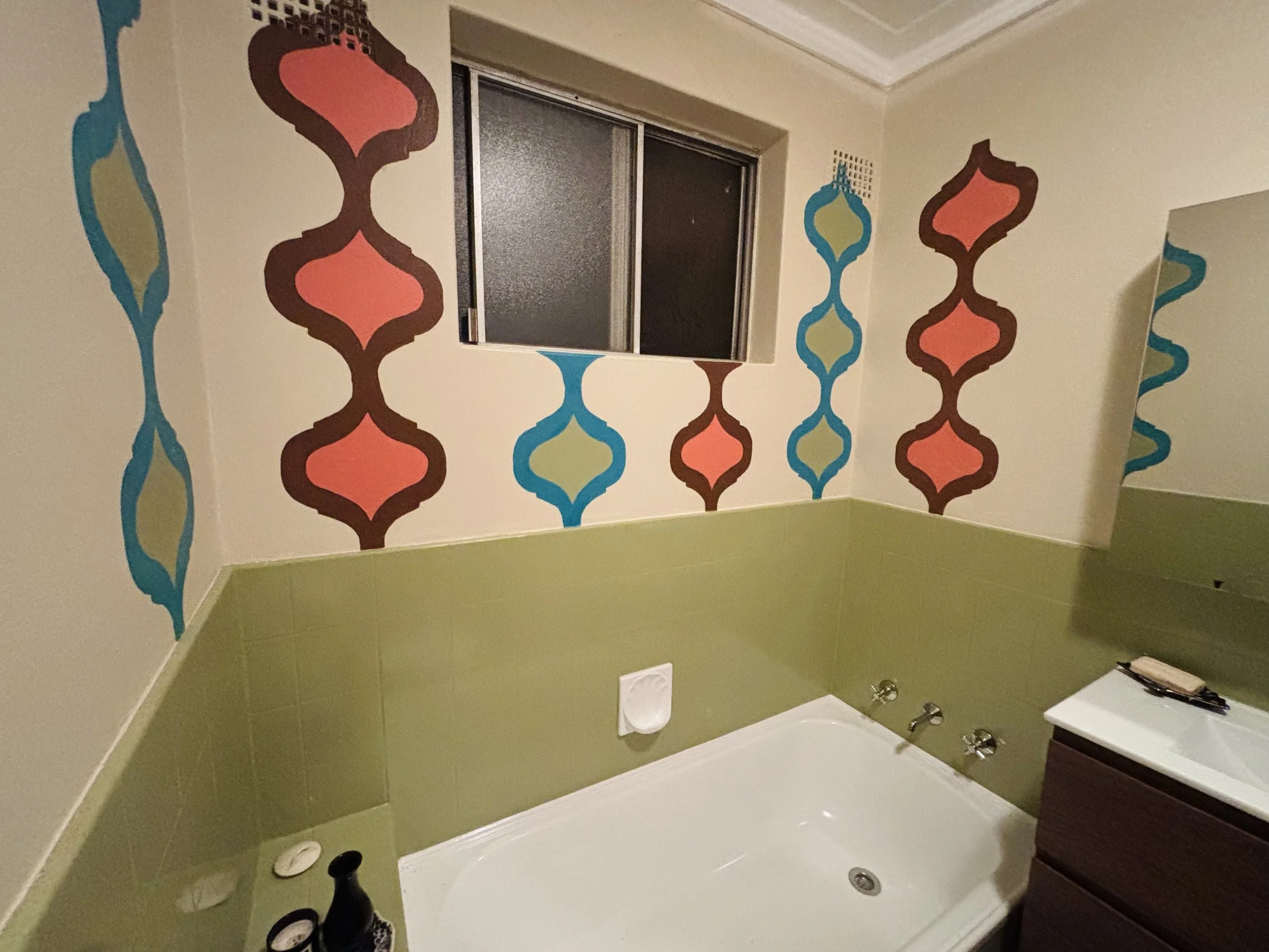 Full Bathroom Renovation on a Small Budget, with a Unique 70’s Vibe